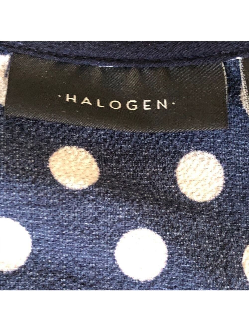 $5 SALE Halogen Petite Sleeveless Polka Dot Top Size MP - Picture 5 of 7
